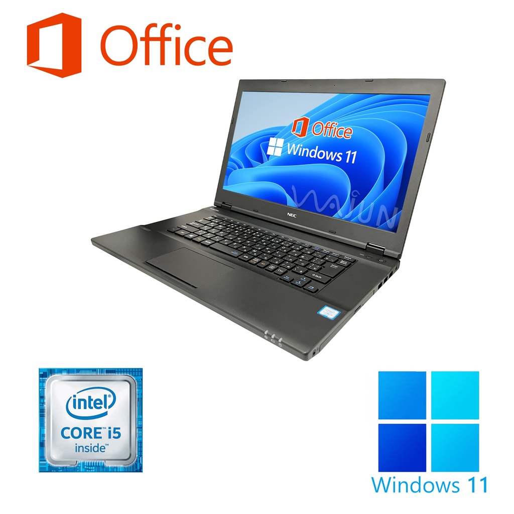 NEC ノートPC VX-U/15.6型/Win 11 Pro/MS Office H&B 2019/Core i5